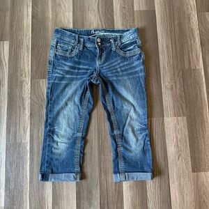 Amethyst Jeans Women's Cropped Blue Denim